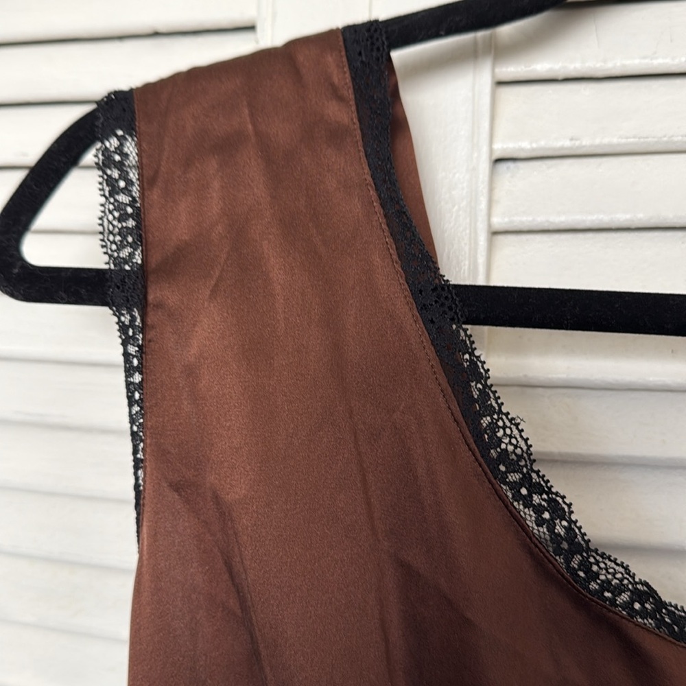 Heavy Manners 〰️ Cherry St 100% Silk Slip Dress - Picture 3 of 6
